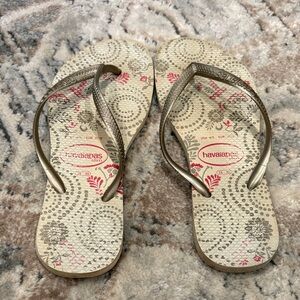 Havaianas Women's Sandals - slim silver and cream